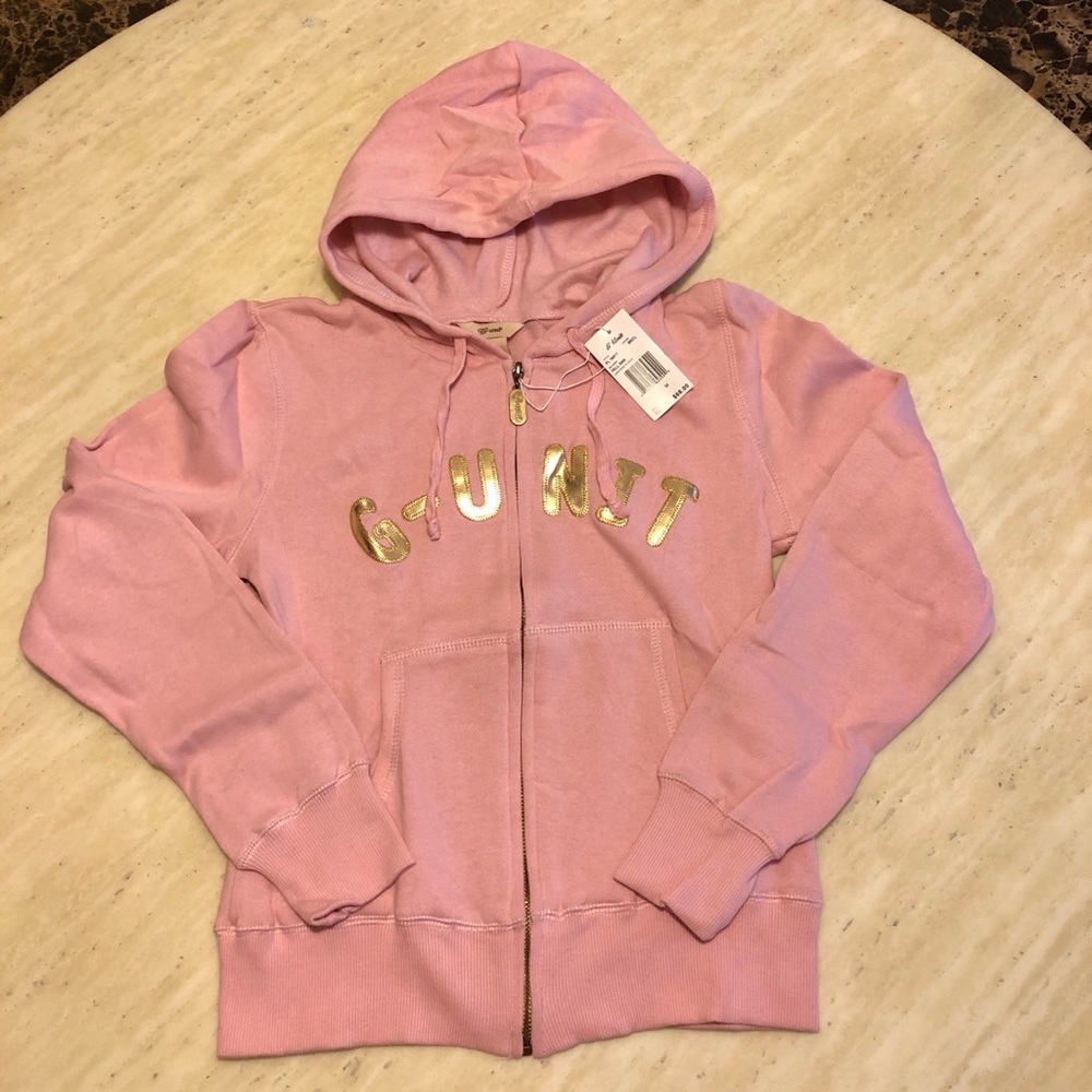 New G-Unit Pink Logo Zip up Jacket/Hoodie Size-M